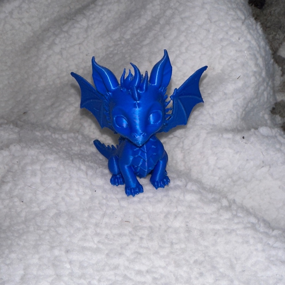 3D print small adorable blue dragon 🐉 New